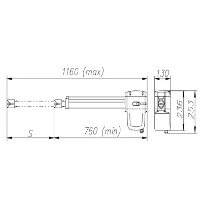 Alutech SC-3000R электропривод для распашных ворот правый Alutech SC-3000R электропривод для распашных ворот правый
