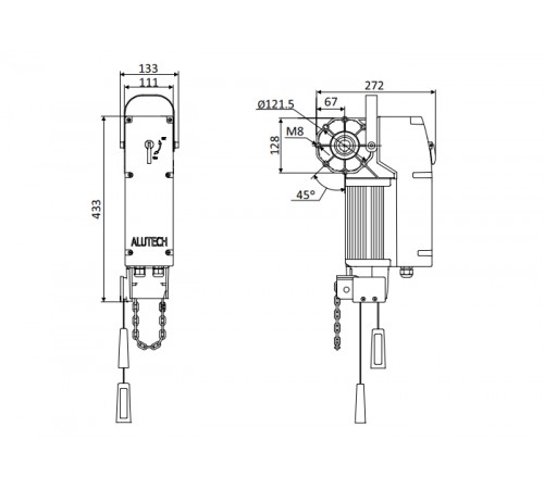 Alutech TR-5024-230KIT-N автоматика для промышленных секционных ворот