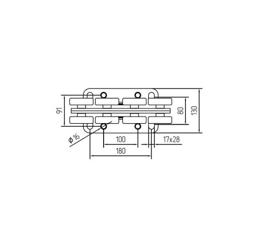 ALUTECH SGN.02.100 опорный полимерный ролик