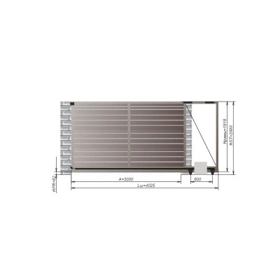 Откатные ворота Alutech 3000x2000 мм. Откатные ворота Alutech 3000x2000 мм.