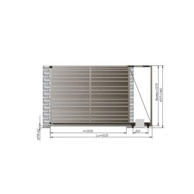 Откатные ворота Alutech 3000x2460 мм. Откатные ворота Alutech 3000x2460 мм.