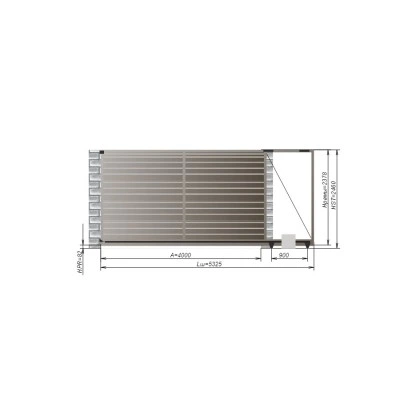 Откатные ворота Alutech 4000x2460 мм. Откатные ворота Alutech 4000x2460 мм.