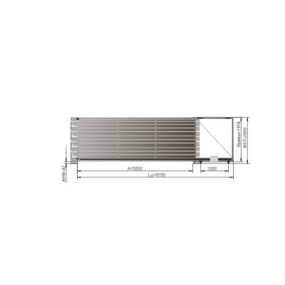 Откатные ворота Alutech 5000x2000 мм. Откатные ворота Alutech 5000x2000 мм.