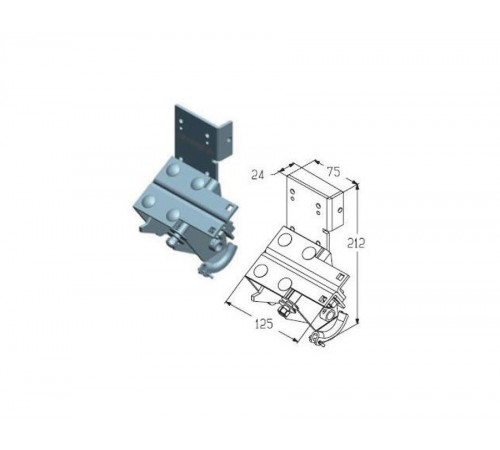 Alutech RBI446R кронштейн нижний