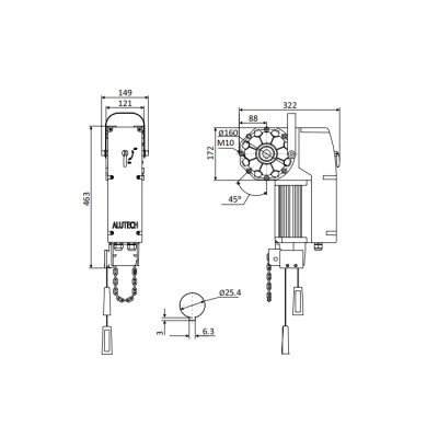 Alutech TR-10024-400KIT автоматика для промышленных секционных ворот Alutech TR-10024-400KIT автоматика для промышленных секционных ворот