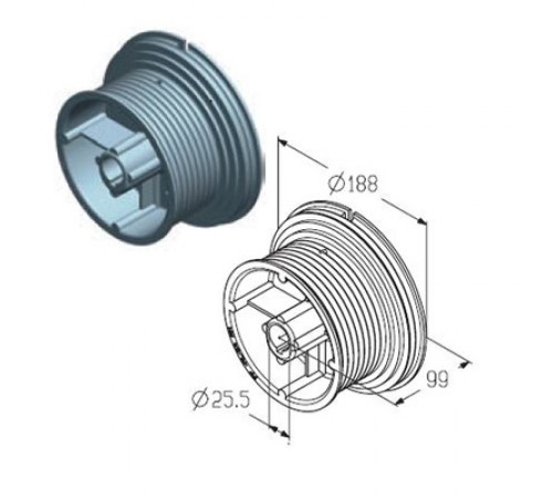 Alutech CD054H барабан
