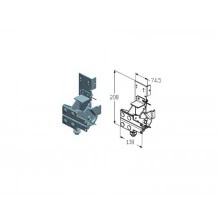 Alutech RBI-40.120L кронштейн роликовый нижний левый