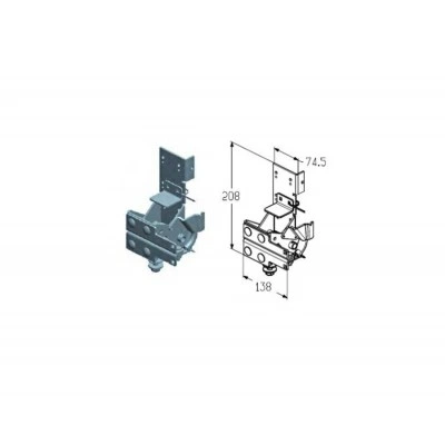 Alutech RBI-40.120L кронштейн роликовый нижний левый Alutech RBI-40.120L кронштейн роликовый нижний левый