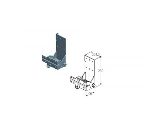 Alutech RBI-40.110DR кронштейн роликовый нижний правый