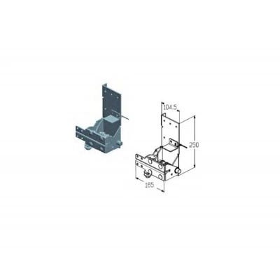 Alutech RBI-40.120DR кронштейн роликовый нижний правый Alutech RBI-40.120DR кронштейн роликовый нижний правый